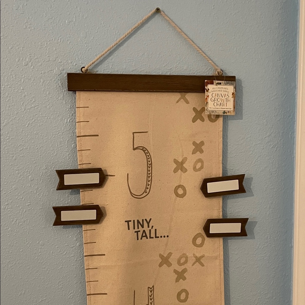 Canvas Growth Chart Beige Brown
